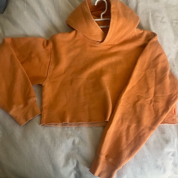 Aritzia Cropped Fleece Hoodie Size M - Picture 4 of 4